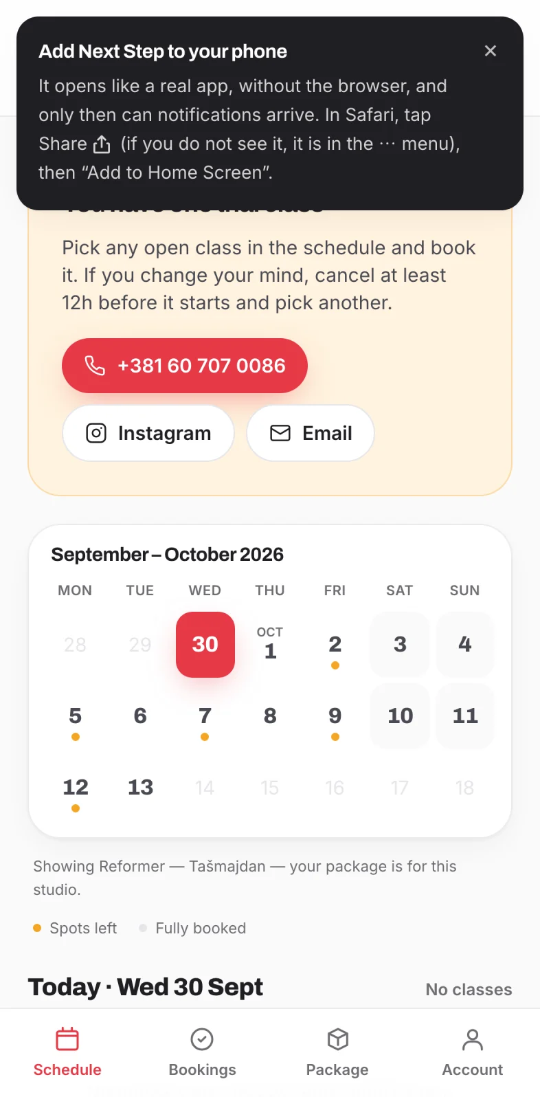 Add Next Step to your phone message, with Safari instructions